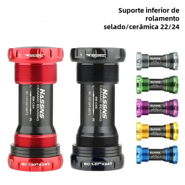 Imagem de Suporte Inferior de Cerâmica MTB HASSNS Hollowtech - Movimento Central Integrado para Pedaleira