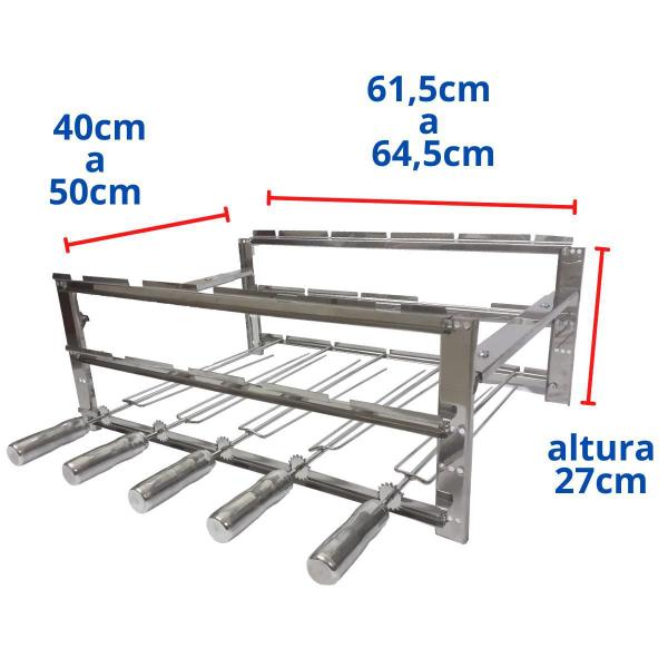 Imagem de Suporte Inox Kit 5 Espetos