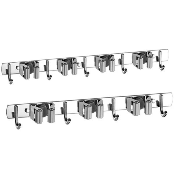 Suporte Inox Multiuso De Parede Gancho Para Vassoura Rodo Pá - Neowin Imagem de Suporte Inox Multiuso De Parede Gancho Para Vassoura Rodo Pá