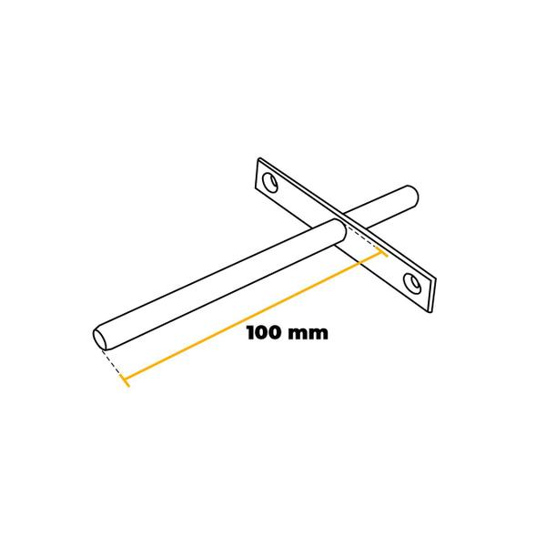 Suporte Interno de 100mm Cor Branco Em Aço - Mark Imagem de Suporte Interno de 100mm Cor Branco Em Aço