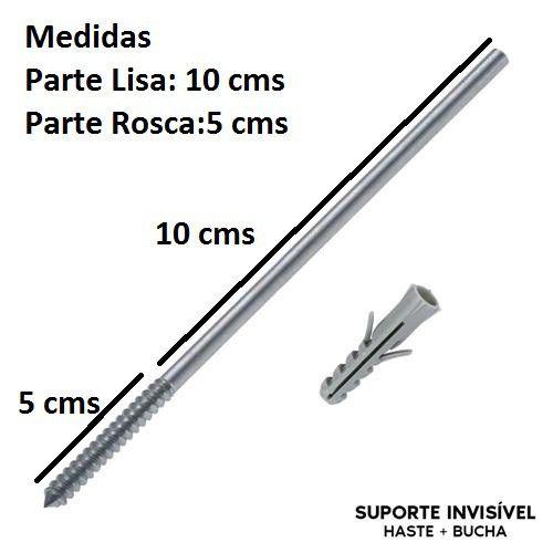 Imagem de Suporte Invisível Para Prateleira Kit Com 50 Peças