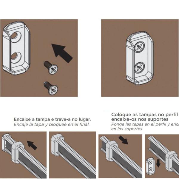 Imagem de Suporte Lateral Titânio Para Cabideiro Vesto Rm282 Rometal