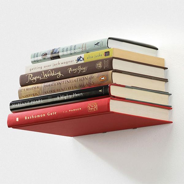 Suporte livro de parede invisível branco - DiCarlo Imagem de Suporte livro de parede invisível branco