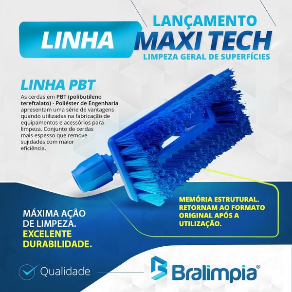 Imagem de SUPORTE LT ESCOVA MAXI TECH AZUL BRALIMPIA Limpa tudo