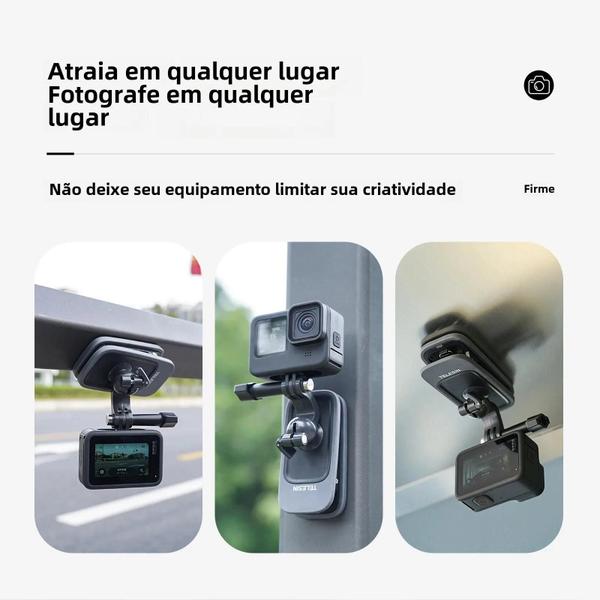 Imagem de Suporte Magnético 360° para Câmera de Ação GoPro - Clip para Mochila