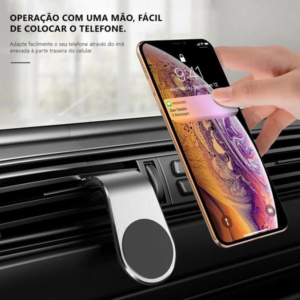 Imagem de Suporte Magnético Automotivo Celular Veicular Carro Com Imã 360