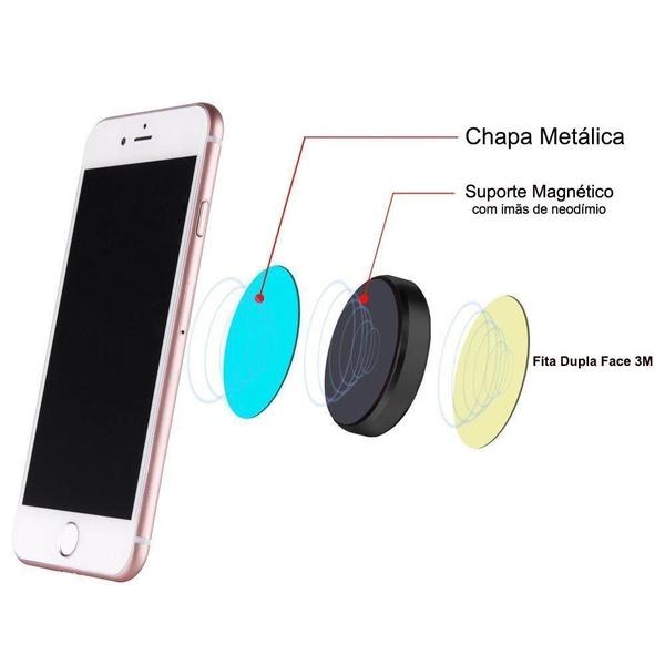 Imagem de Suporte Magnetico Imã Neodimio Celular Gps Casa Universal Carro Moto Smartphone P RDND