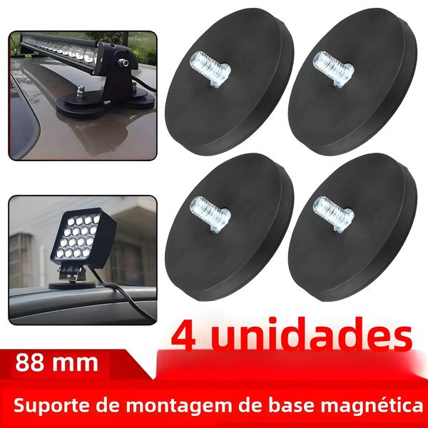 Imagem de Suporte Magnético para Barra de Luz LED - Base com Parafuso M10 (88mm)