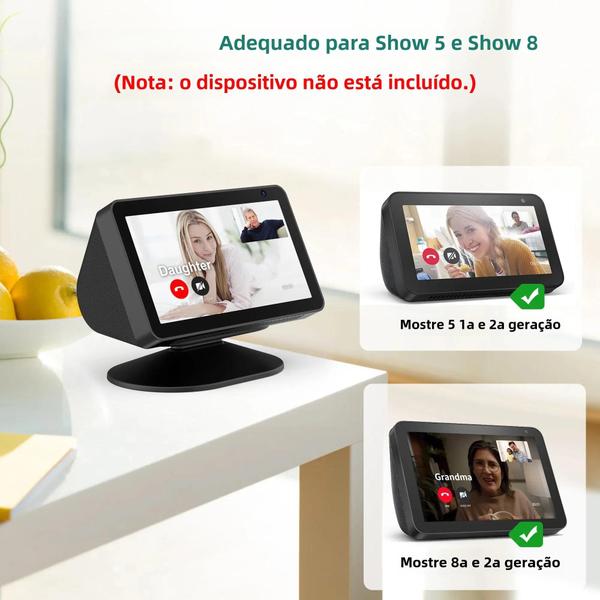 Imagem de Suporte Magnético para Echo Show 5/8 (1ª e 2ª Geração) - Base com Ângulo Ajustável