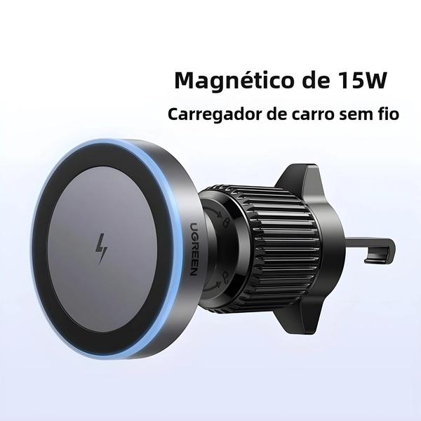 Imagem de Suporte Magnético Para Telefone Para Carro 15W Suporte Para Carregador Sem Fio Para iPhone 16 pro