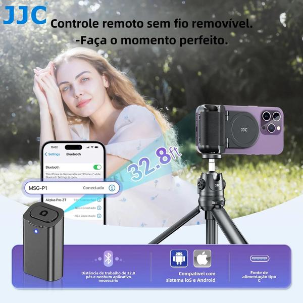 Imagem de Suporte Magnético Snapgrip para Telefone e Tripé - Controle Remoto Bluetooth para Vlog (iPhone 16/15)