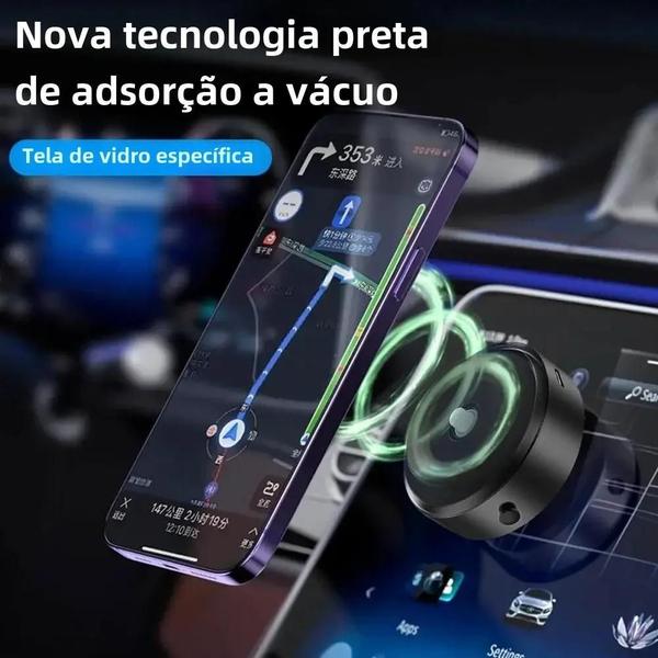 Imagem de Suporte Magnético Ultra Estável para Carro com Ventosa - Ideal para Navegação e Transmissão