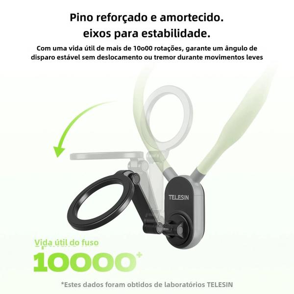 Imagem de Suporte Magnético Universal para Celular - Liberação Rápida com Montagem no Pescoço (Silicone)