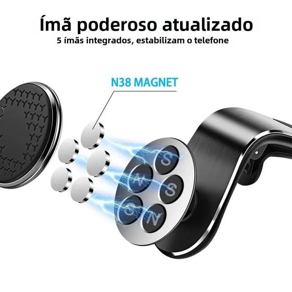 Imagem de Suporte Magnético Universal para Telefone de Carro - Para Iphone e Outros Smartphones