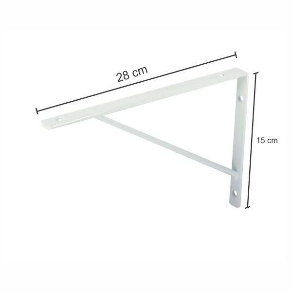 Suporte Mão Francesa com Kit Montagem 30cm Branca DiCarlo Imagem de Suporte Mão Francesa com Kit Montagem 30cm Branca DiCarlo