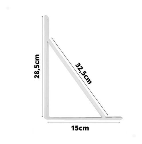 Imagem de Suporte Mão Francesa P/ Prateleira 30cm Preta 04un.+Bucha e Parafuso