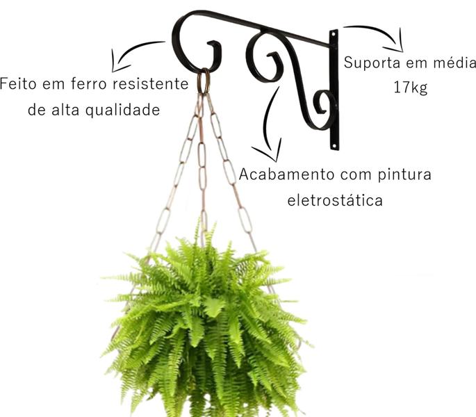 Imagem de Suporte Mão Francesa Para Vaso de Plantas Flores