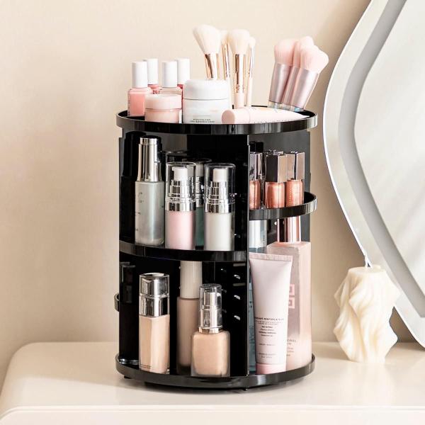 Suporte Maquiagem 360 Com Espaço Pincéis E Make Organizados - Higa Imagem de Suporte Maquiagem 360 Com Espaço Pincéis E Make Organizados