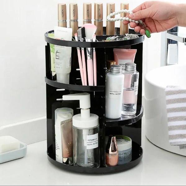 Suporte Maquiagem 360 Com Espaço Pincéis E Make Organizados - Higa Imagem de Suporte Maquiagem 360 Com Espaço Pincéis E Make Organizados