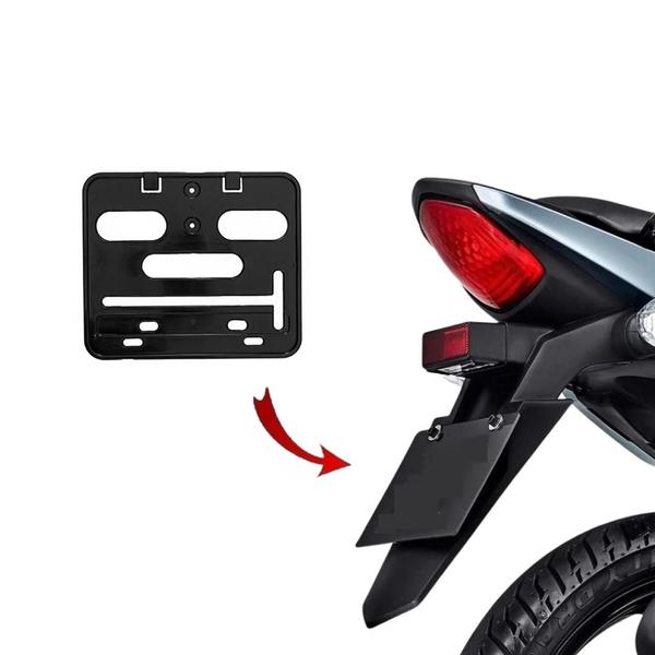 Imagem de Suporte Mercosul Protetor Moldura Para Placa Moto Modelo Universal