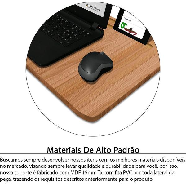 Imagem de Suporte Mesa Para Notebook Tablet Celular P/ Usar Na Cama 56x33 Jade