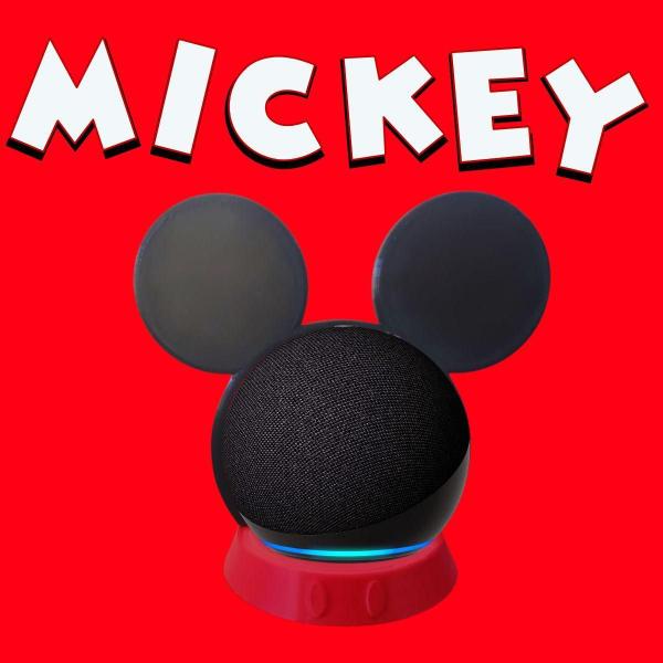 Imagem de Suporte Mickey Mouse Alexa Echo Dot Tomada Geração 4 E 5