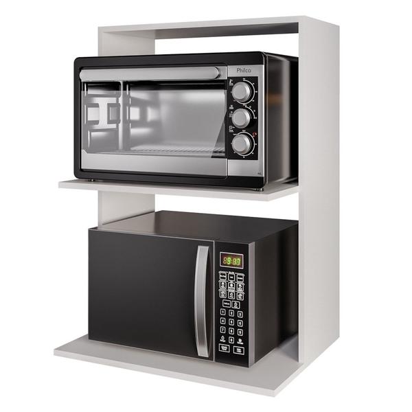 Imagem de Suporte Micro-Ondas e Forno Armário Aéreo 60cm Turim M24 Branco - Mpozenato