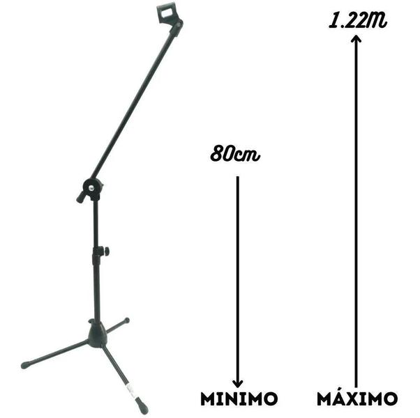 Imagem de Suporte microfone girafa mini com cachimbo saty smg-07