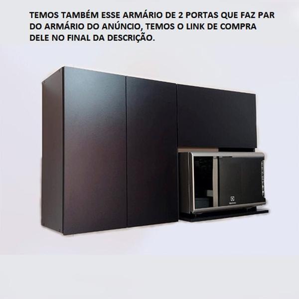 Suporte Microondas C/ Armário Aéreo P/copo Nicho Cozinha Mdf - Mbrasil Imagem de Suporte Microondas C/ Armário Aéreo P/copo Nicho Cozinha Mdf