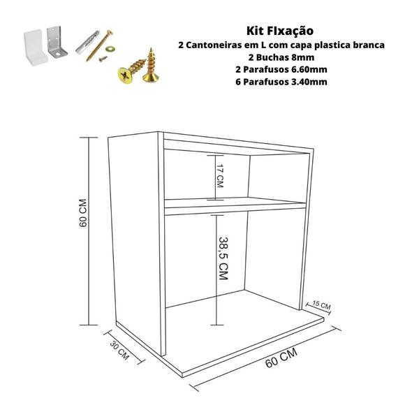 Imagem de Suporte Microondas Com Nicho Em Mdf Branco