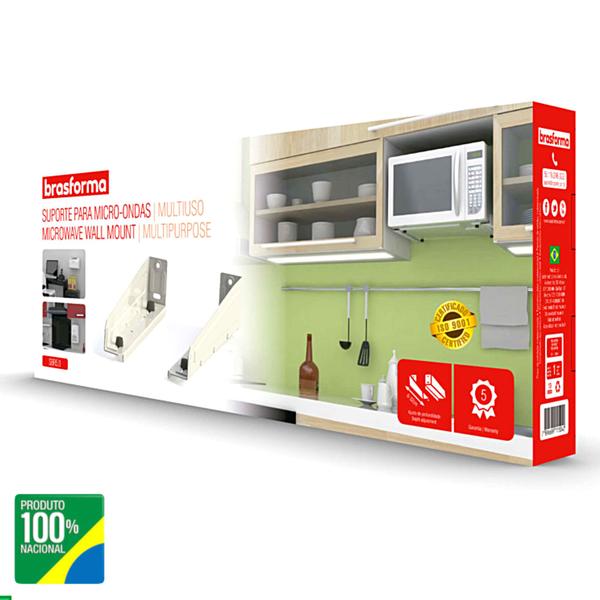 Imagem de Suporte Microondas Forno Bebedouro Impressora Até 30kg Brasforma SBR5.0