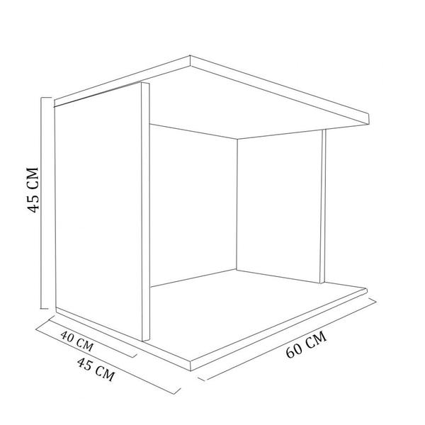 Imagem de suporte microondas simples madeirado Hub18
