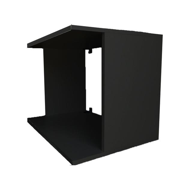 suporte microondas simples preto Hub18 Imagem de suporte microondas simples preto Hub18