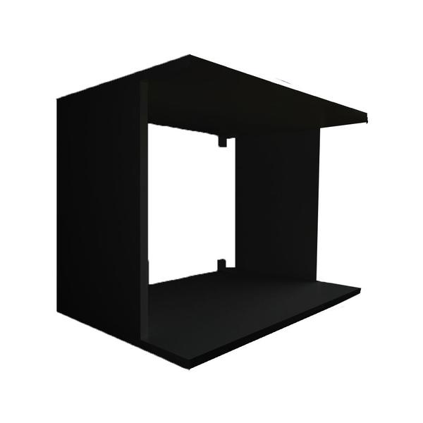 suporte microondas simples preto Hub18 Imagem de suporte microondas simples preto Hub18