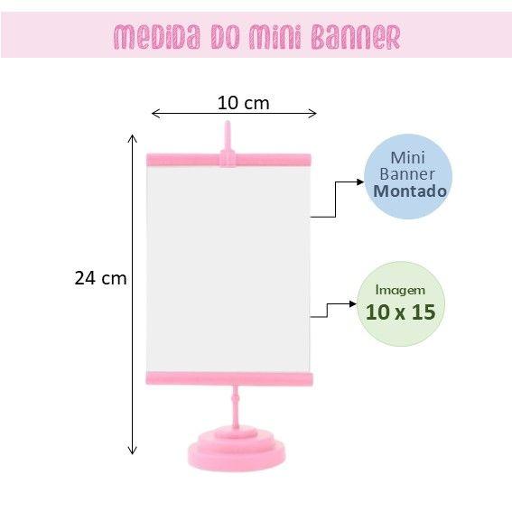 Imagem de Suporte Mini Banner 10x15 Rosa - Valor Unitário