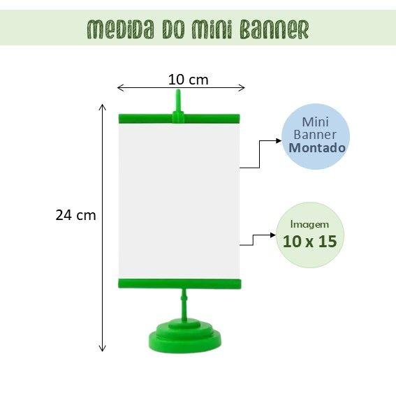 Imagem de Suporte Mini Banner 10x15 Verde - Valor Unitário