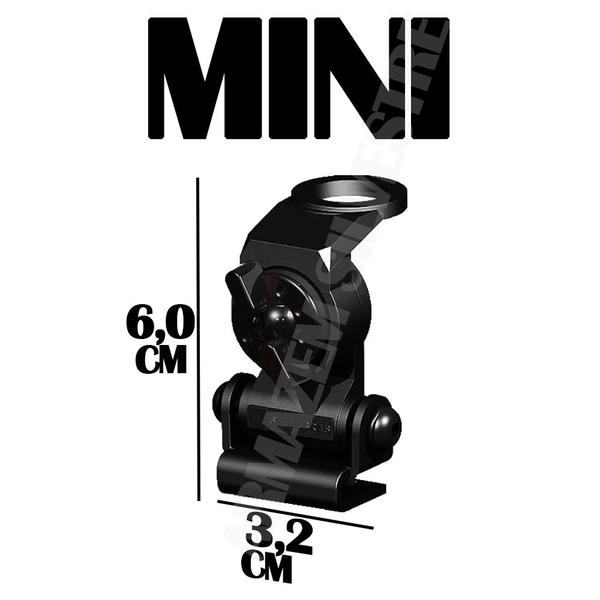 Imagem de Suporte Mini Bi-Articulado para Porta-malas + Cabo Coaxial 5,5 metros + Kit Parafusos Anti-Furto