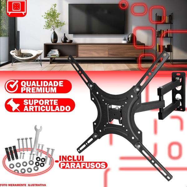 Suporte Móvel Articulável Para Tv Monitor 32 A 55 Polegadas Suporta Até Kg - Yara Imagem de Suporte Móvel Articulável Para Tv Monitor 32 A 55 Polegadas Suporta Até Kg