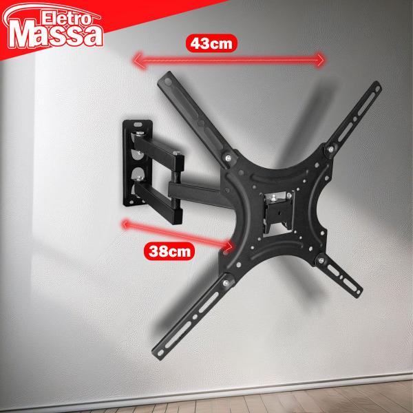 Suporte Móvel Articulável Para Tv Monitor 32 A 55 Polegadas Suporta Até Kg - Yara Imagem de Suporte Móvel Articulável Para Tv Monitor 32 A 55 Polegadas Suporta Até Kg