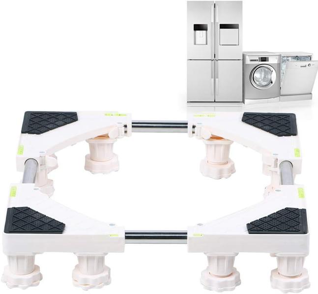 Suporte móvel para máquina de lavar, base móvel para secadora com ajuste de altura, base móvel universal - MARKELK Imagem de Suporte móvel para máquina de lavar, base móvel para secadora com ajuste de altura, base móvel universal