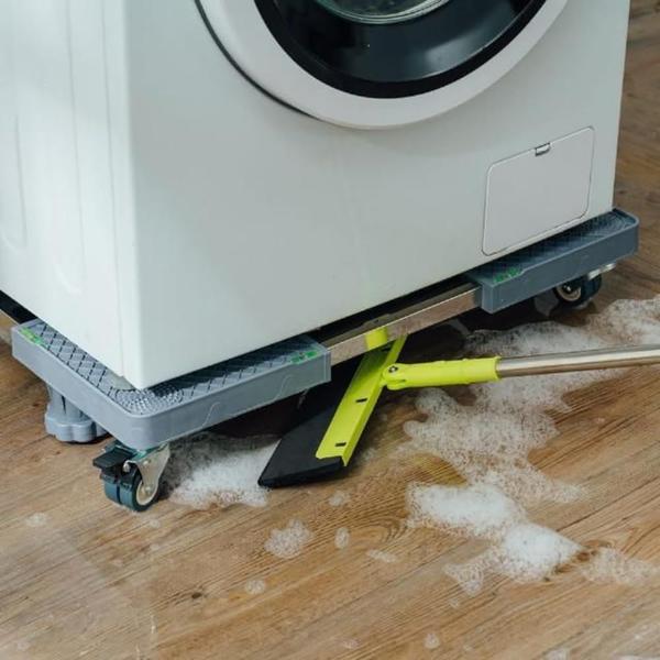 Suporte móvel para máquina de lavar, base móvel para secadora com ajuste de altura, base móvel universal - MARKELK Imagem de Suporte móvel para máquina de lavar, base móvel para secadora com ajuste de altura, base móvel universal