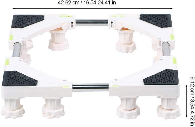 Imagem de Suporte móvel para máquina de lavar, base móvel para secadora com ajuste de altura, base móvel universal