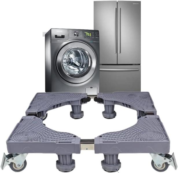 Suporte móvel para máquina de lavar, base móvel para secadora com ajuste de altura, base móvel universal - MARKELK Imagem de Suporte móvel para máquina de lavar, base móvel para secadora com ajuste de altura, base móvel universal