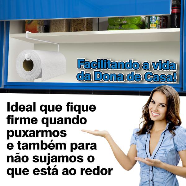 Imagem de Suporte Móvel Para Papel Toalha Encaixe Armário