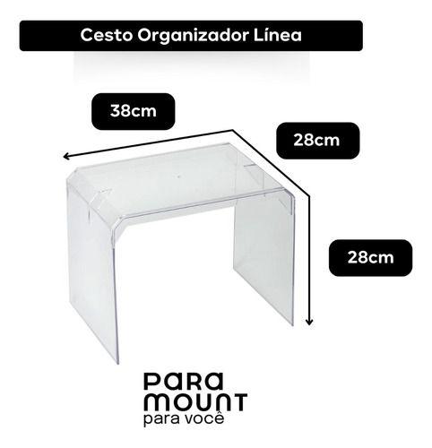 Imagem de Suporte Multiuso Organizador Diamond 38x28cm Transparente