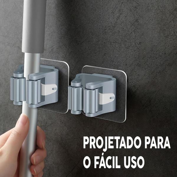 Imagem de Suporte Multiuso Parede Gancho Para Vassoura Rodo Pa Limpeza