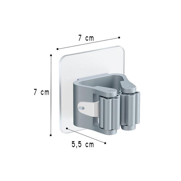 Imagem de Suporte Multiuso Parede Gancho Para Vassoura Rodo Pa Limpeza