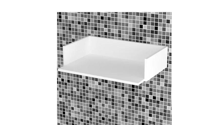 suporte nicho prateleira para micro-ondas 100% MDF branco - perfect store Imagem de suporte nicho prateleira para micro-ondas 100% MDF branco
