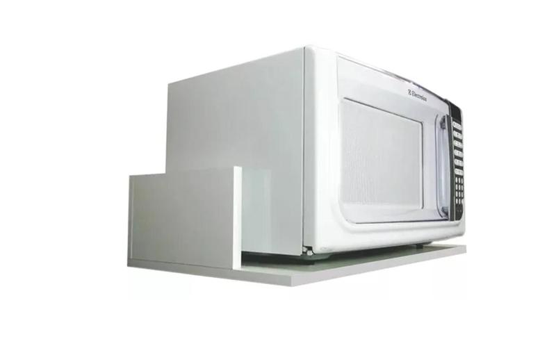 suporte nicho prateleira para micro-ondas 100% MDF branco - perfect store Imagem de suporte nicho prateleira para micro-ondas 100% MDF branco