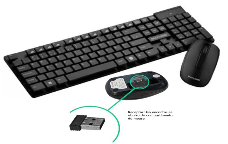 Imagem de Suporte Note, Teclado e Mouse Sem Fio Multilaser Tc251 , Keypad e Mousepad